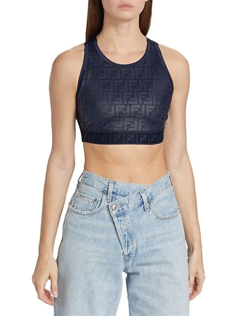 fendi sports bra|fendirama cross back bra.